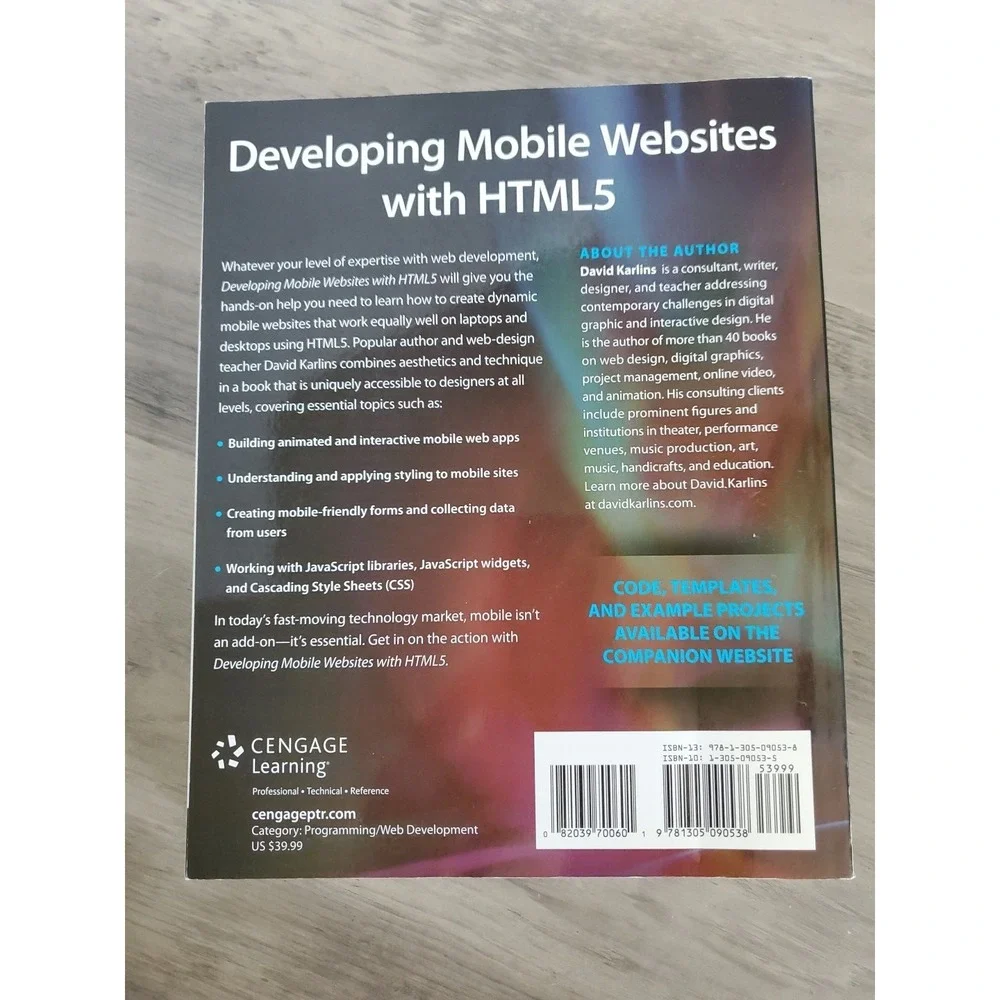 Developing Mobile Websites with HTML5 by David Karlins (2015, Trade PB) DESC